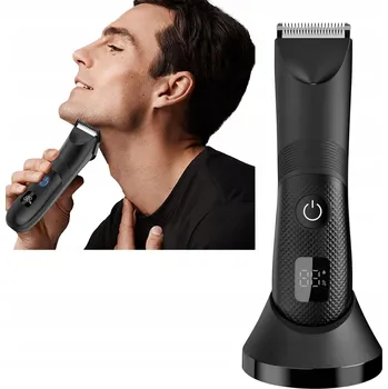 Strojek na vlasy Zastřihovač chloupků na tělo s LED indikátorem IPX7 5W USB nabíjení