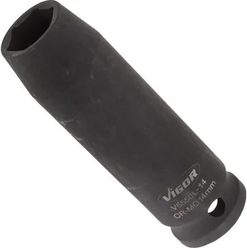 Vigor V5550L-14 Nástrčná hlavice pro rázový utahovák dlouhá šestihran 14mm 1/2"