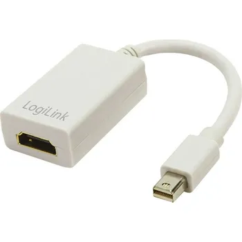 Audio kabel LogiLink CV0036A DisplayPort / HDMI adaptér [1x mini DisplayPort zástrčka - 1x HDMI zásuvka] bílá 10.00 cm