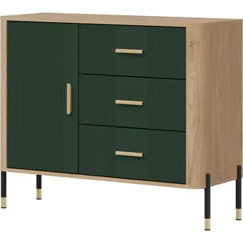 Ložnicová sestava Komoda Dante DT03 dub cremona/zelená