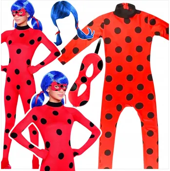 Karnevalový kostým KOSTÝM BIEDRNOKA PŘEVLEK KOSTÝM PARUKA MASKA KABELKA velikost S 98-110 cm