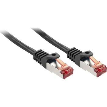 Datový kabel LINDY 47376 RJ45 síťové kabely, propojovací kabely CAT 6 S/FTP 5.00 m černá 1 ks