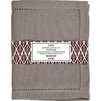 prostírání Prostírání SAGA světle šedé 30x40 easy care sada 4ks