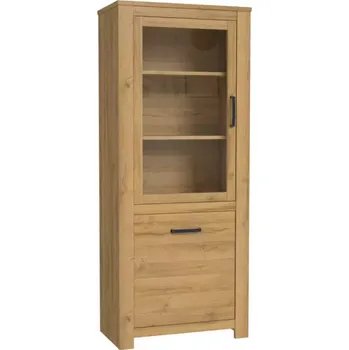 Obývací stěna Vitrína Havanna 77cm Starožitný Dub (HVNV711) L