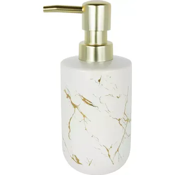 Dávkovač mýdla Dávkovač&nbsp;mýdla GOLD LINE keramický, bílo-zlatý CST-1779 41