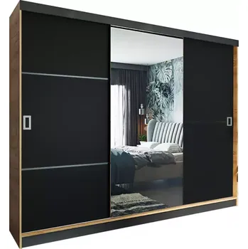 Kancelářská sestava Skříň Retro 200 2l Craft/ Přední Černá