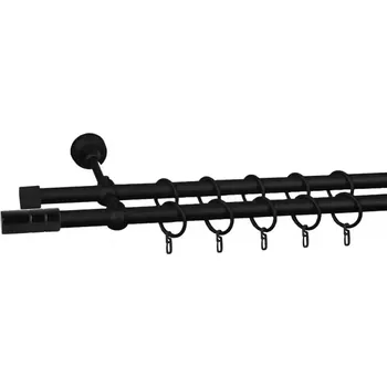 Garnýž Garnýž černá FI19 dvoj 200cm Tosca se spon.