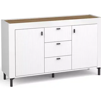 Kancelářská sestava Komoda Mossa M06 2D3S dub whisky/bíly mat