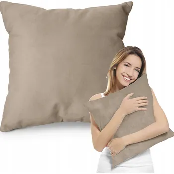 Polštář DEKORAČNÍ POLŠTÁŘ BÉŽOVÝ 45x45 cm - OZDOBNÝ POLŠTÁŘ NA POHOVKU NEBO POSTEL