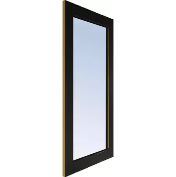 Zrcadlo Zrcadlo Vemo závěsný vertikální černá + zlatá dýha