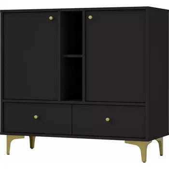 Kancelářská sestava Komoda Tokyo 1 2F 2S černý grafit 825