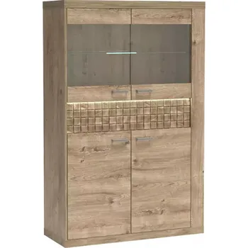 Vinotéka Vitrina Natural 102 cm, dub ribbeck