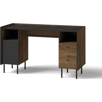 Kancelářská sestava Psací stůl Prestigo P9 ořech war/san seb/černá mat