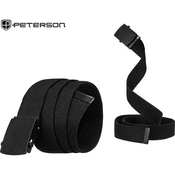 Peněženka Pánský pevný černý PETERSON pásek 125cm PTN PAR3