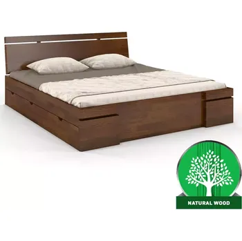 Ložnicová sestava Postel borovicová Skandica Sparta maxi+zásuvka 180x200 ořech