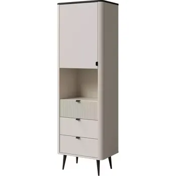 Obývací stěna Vitrína Marly 4 kašmír/šedý kámen