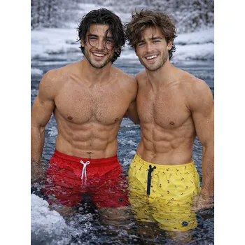 Pánské plavky Self SM 29 Šťastné šortky S-3XL grafit XXL