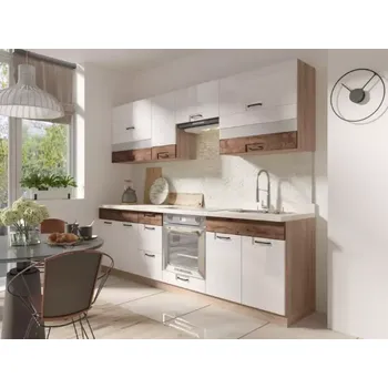 Kuchyňská linka Kuchyňská linka Favorit 260 C Plus s pracovní deskou Sonoma/White/Ribbeck