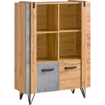 Obývací stěna Regál Lofter 90cm Dub Wot/Beton Mill