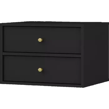 Ložnicová sestava Noční Stolek Tokyo 4 2S černý grafit 801