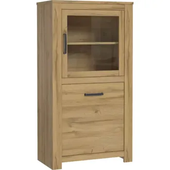 Obývací stěna Vitrína Havanna 77cm Starožitný Dub (HVNV411) P