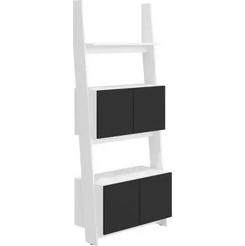 Obývací stěna Regál Rack 80cm 2D Bílá/Černá