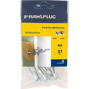 Hmoždinka Kotva do sádrokartonu SM 10 se šroubem M5x37 mm (6 ks)