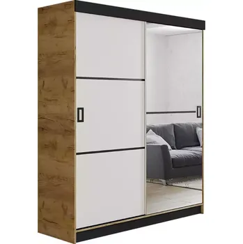 Kancelářská sestava Skříň Retro 138 2l Craft / Přední Bílý