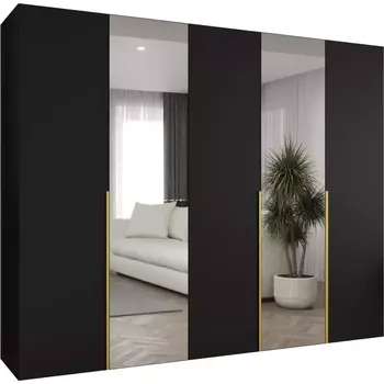 Předsíňová stěna Skříň Alicante II 250 černá/zlatá