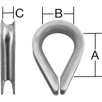 Tesařské kování Očnice lanová 8 mm zn 2 ks