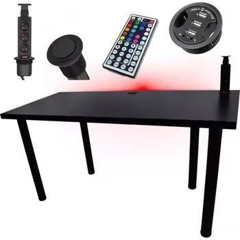 Kancelářská sestava Psací Stůl Low Černá 160x80x3,6 Model 3