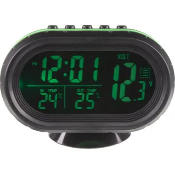 Auto elektroinstalace Digitální vnitřní, venkovní teploměr, hodiny a voltmetr, 35607