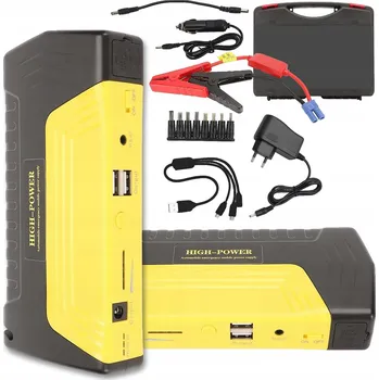 Powerbanka STARTOVACÍ BOOSTER POWERBANKA SVÍTILNA KLADÍVKO KABELY SADA 12800mAh