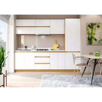 Kuchyňská linka Kuchyňská linka Magnolia s pracovní deskou 260 cm, bílá/ dub wotan