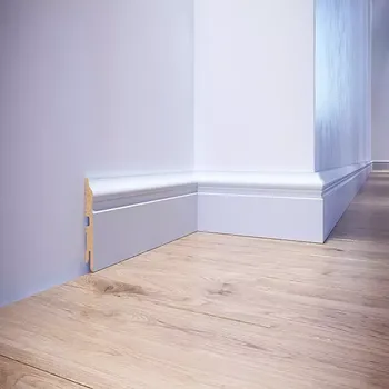 Obklad Podlahová lišta MDF Foge LB3 80 bílá polmat