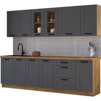 Kuchyňská linka Kuchyňská linka Luna dustgrey/artisan 260 bez pracovní desky