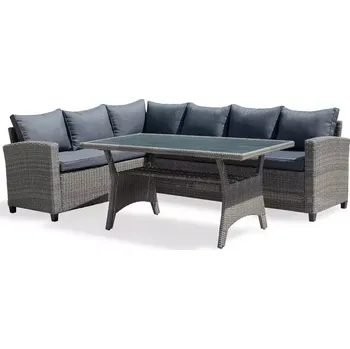 Zahradní sestava Zahradní rohová souprava Stockholm šedá