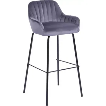 Barová židle Barová Židle 2-170a Grey Velvet Lf-260-39