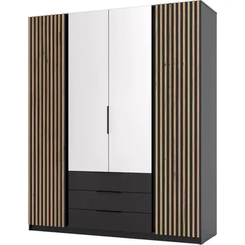 Kancelářská sestava Skříň Kaja BL/BL-EV 2LAM 2 Zrcadlo 3S