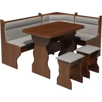 Jídelní set Rohová lavice Merkury II ořech/ boss 3