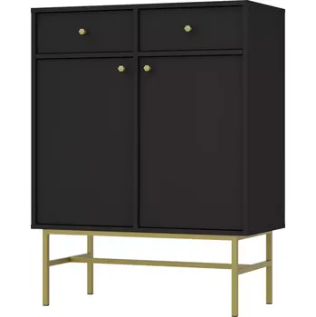 Kancelářská sestava Komoda Tokyo 3 2F 2S černý grafit 826