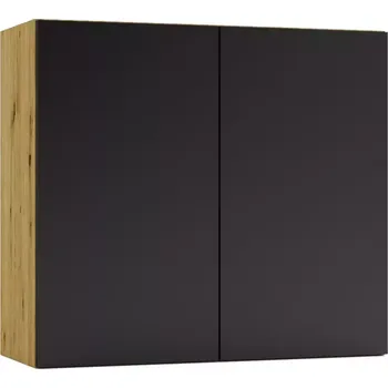 Kuchyňská skříňka Kuchyňská skříňka Cosmo Isabel W80 černý hrášek/dub artisan