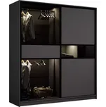 Skříň Dream 200 grafitová/sklo