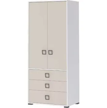 Dětský pokoj Rohová Skříň 2D3S Kiki G23-BE/KI-01 white/sand