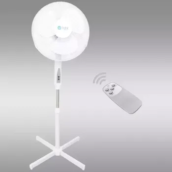 Domácí ventilátor Ventilátor stojanový EKW562 bílý s dálkovým ovládáním 16˝