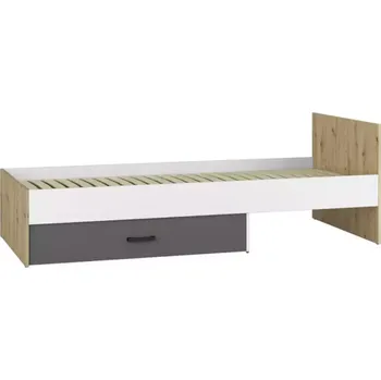 Ložnicová sestava Postel 96 + Rošt Fini 90cm Dub Artisan/Bílá/Antracit