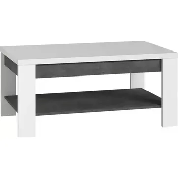 Obývací stěna Konferenční Stolek Brugia 100 cm Šedá/Bílá