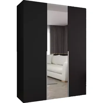 Předsíňová stěna Skříň Alicante II 150 černá/stříbrná