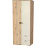 Šatní skříň 2D2S Dub Camaro Artisan/Kašmír
