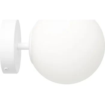 Nástěnné svítidlo Nástěnné svítidlo Milano bílé, jednoduché, mléčné sklo, bílé